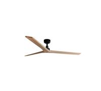 Luminosa Lighting Luminosa Klim Large Black, Light Oak Wood Dc Ceiling Fan 6 Speed
