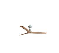 Luminosa Lighting Luminosa Klim Medium White, Light Oak Wood Dc Ceiling Fan 6 Speed