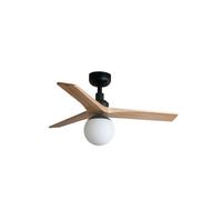 DC Ceiling Fan Klim S Black-Oak with Light & Remote