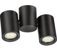Knightsbridge DEA2TRB Dee Twin Surface Adjustable Round Spotlight Black