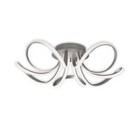 Luminosa Lighting Luminosa Knot Ceiling 74Cm Round 5 Looped Arms 60W Led 3000K, 4800Lm, Dimmable Silver, Frosted Acrylic, Polished Chrome