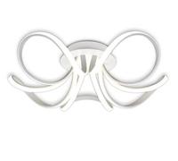 Luminosa Lighting Luminosa Knot Semi Flush Ceiling Light 74Cm Round 5 Looped Arms 60W Led 2800K, 4800Lm, Dimmable, White, Frosted Acrylic