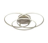 Luminosa Lighting Luminosa Kombos 45.6Cm Integrated Led Semi Flush Ceiling Light Nickel Matt 3X Led 4000K