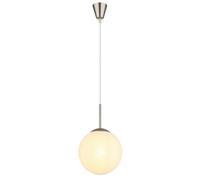 Luminosa Lighting Luminosa Kop Globe Pendant Ceiling Light Nickel Matt Balls Opal Alabaster Optic Glass Shade 1X E27