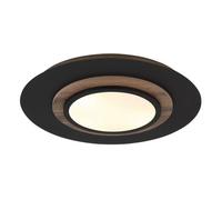 Luminosa Lighting Luminosa Kory Semi Flush Ceiling Light Matt Black, Centered Led 3000K