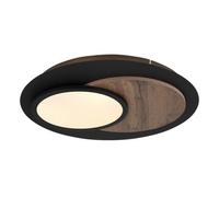 Luminosa Lighting Luminosa Kory Semi Flush Ceiling Light Matt Black Led 3000K