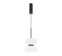 Luminosa Lighting Luminosa Kyoto Modern Slim Pendant Ceiling Light Black 3000K 1300Lm White Shade