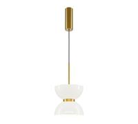 Luminosa Lighting Luminosa Kyoto Modern Slim Pendant Ceiling Light Gold 3000K 1300Lm White Shade