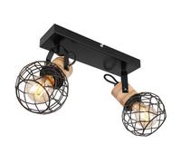 Luminosa Lighting Luminosa Lacky Twin Ceiling Spotlight Matt Black 2X E27