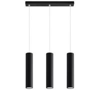 Luminosa Lighting Luminosa Lagos 3 Light Staight Bar Drop Pendant Black, Gu10