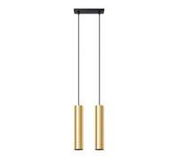 Luminosa Lighting Luminosa Lagos Modern Bar Pendant Ceiling Light Polished Gold 2X Gu10