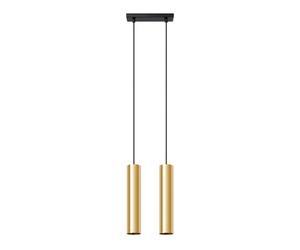Luminosa Lighting Luminosa Lagos Modern Bar Pendant Ceiling Light Polished Gold 2X Gu10