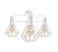 Luminosa Lighting Luminosa Lars Multi Arm Semi Flush Ceiling Light White, 60Cm, 3X E27