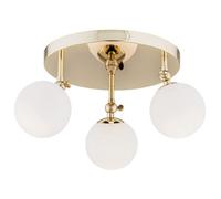 Luminosa Lighting Luminosa Latina Globe Ceiling 3 Light Brass Steel Ip44
