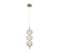 Luminosa Lighting Luminosa Lazie Slim Pendant Ceiling Light Brass 3000K Warm White 3Xled