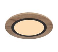 Luminosa Lighting Luminosa Lea Round Integrated Led Semi Flush Ceiling Light Matt Black Led 3000K