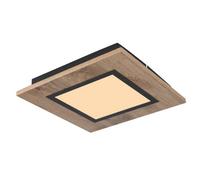Luminosa Lighting Luminosa Lea Square Integrated Led Semi Flush Ceiling Light Matt Black Led 3000K