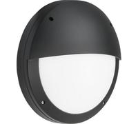 Knightsbridge SHE2BEMP 230V IP65 18W LED Eyelid Bulkhead CCT with Emergency & Daylight Sensor - Black