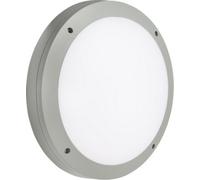 Knightsbridge SHE1GEMP 230V IP65 18W LED Round Bulkhead CCT with Emergency & Daylight Sensor - Grey