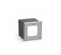 Luminosa Lighting Luminosa Led Square Recessed Outdoor Ground Light Matt Nickel Ip67