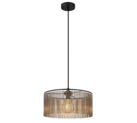 Luminosa Lighting Luminosa Leeds Cylindrical Pendant Ceiling Light Matt Black 1X E27