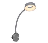 Luminosa Lighting Luminosa Lehovo Reading Wall Light Silver Colored Led Dimmable 3000K