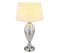 Luminosa Lighting Luminosa Leila Table Lamp With Round Tapered Shade Chrome 1X E27
