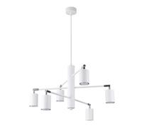 Luminosa Lighting Luminosa Lemmi Modern Multi Arm Pendant Ceiling Light White 6X Gu10