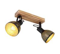 Luminosa Lighting Luminosa Lenna Twin Ceiling Spotlight Dark Brown 2X E27
