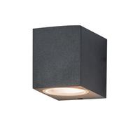 Luminosa Lighting Luminosa Levski Outdoor Sconce Wall Lamp 1 Light Aluminium Glass Diffuser Graphite Ip54