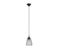 Luminosa Lighting Luminosa Leyo Industrial Wire Frame Pendant Ceiling Light Black 1X E27