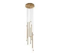 Luminosa Lighting Luminosa Light Stick Modern Cluster Pendant Ceiling Light Brass 3000K 3350Lm White Shade