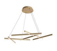 Luminosa Lighting Luminosa Line Modern Integrated Pendant Ceiling Light Matt Gold, 4000K