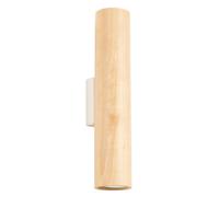 Modern Wall Light LINO 2-Light Wood Natural wood GU10 LED SOLLUX LIGHTING