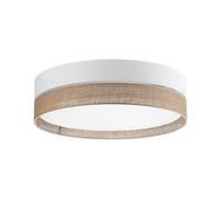 Luminosa Lighting Luminosa Linobianco 60Cm Cylindrical Ceiling Light White, Brown 4Xe27