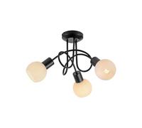 JUST LIGHT. GmbH JUST LIGHT. Loki ceiling light, 3-bulb, round, black, iron