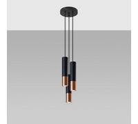 Industrial Lamp LOOPEZ 3P Steel Black/Chrome GU10 LED SOLLUX LIGHTING Any room
