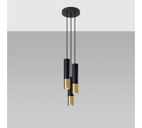 Luminosa Lighting Luminosa Loopez Cluster Drop Black, Gold Gu10
