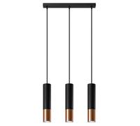 Luminosa Lighting Luminosa Loopez Triple Hanging Pendant Light Black, Copper Gu10