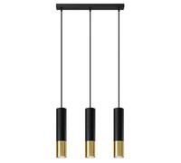 Modern Pendant Lamp LOOPEZ 3L Steel Black/Gold GU10 LED SOLLUX LIGHTING Any room