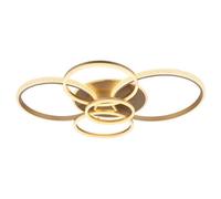 Luminosa Lighting Luminosa Lorelei Semi Flush Ceiling Light Matt Champagne Led 3000K