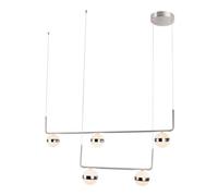 Luminosa Lighting Luminosa Lovest Bar Pendant Ceiling Light Nickel Matt 5X Led 3000K