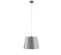 Luminosa Lighting Luminosa Luca Dome Pendant Ceiling Light Silver, 38Cm, 1X E27