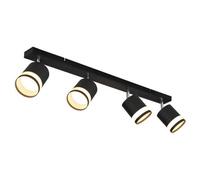 Luminosa Lighting Luminosa Lucero Ceiling Spotlight Bar Matt Black 4X Gx53 3000K