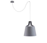 Luminosa Lighting Luminosa Lucio Dome Pendant Ceiling Light Grey, 38Cm, 1X E27, 200Cm Wire