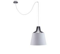 Luminosa Lighting Luminosa Lucio Dome Pendant Ceiling Light White, 38Cm, 1X E27, 200Cm Wire