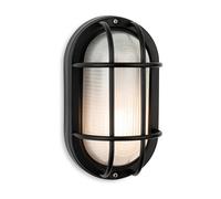 Luminosa Lighting Luminosa Lugo Bulkhead Black With Frosted Glass Ip44