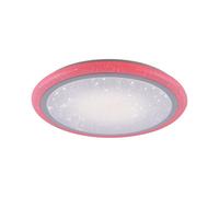 Luminosa Lighting Luminosa Luisa Decorative Flush Ceiling Light White 1X 33W Led 3000-6400K, 1X 4W Led Rgbk Dimmable