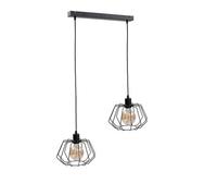 Luminosa Lighting Luminosa Luna Bar Pendant Ceiling Light Black, 53Cm, 2X E27