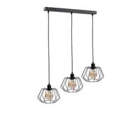 Luminosa Lighting Luminosa Luna Bar Pendant Ceiling Light Black, 63Cm, 3X E27